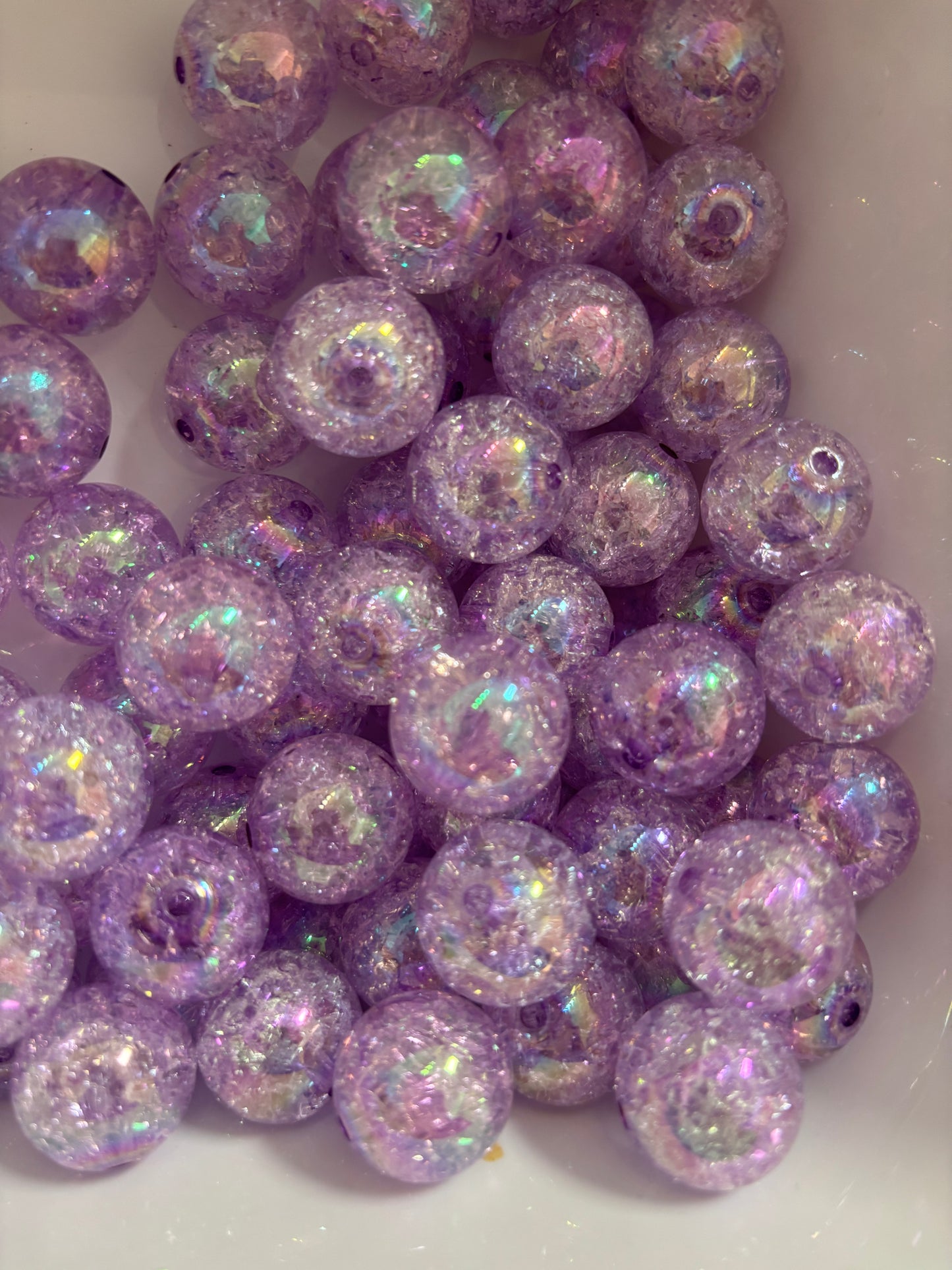 18mm Crackle Candy Bead