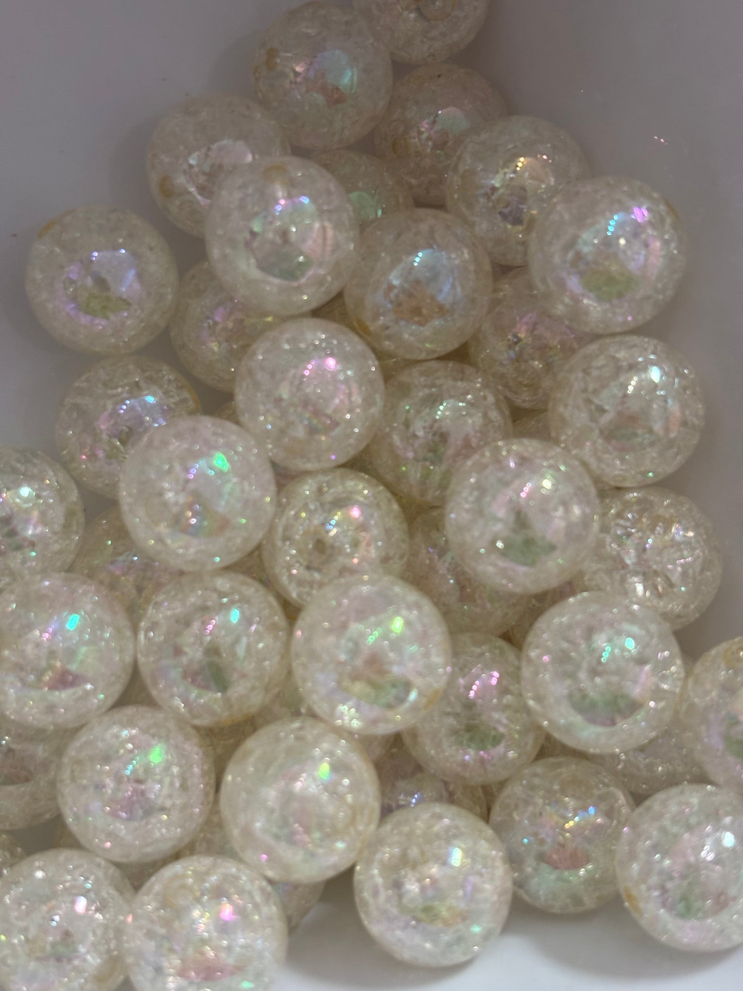 18mm Crackle Candy Bead