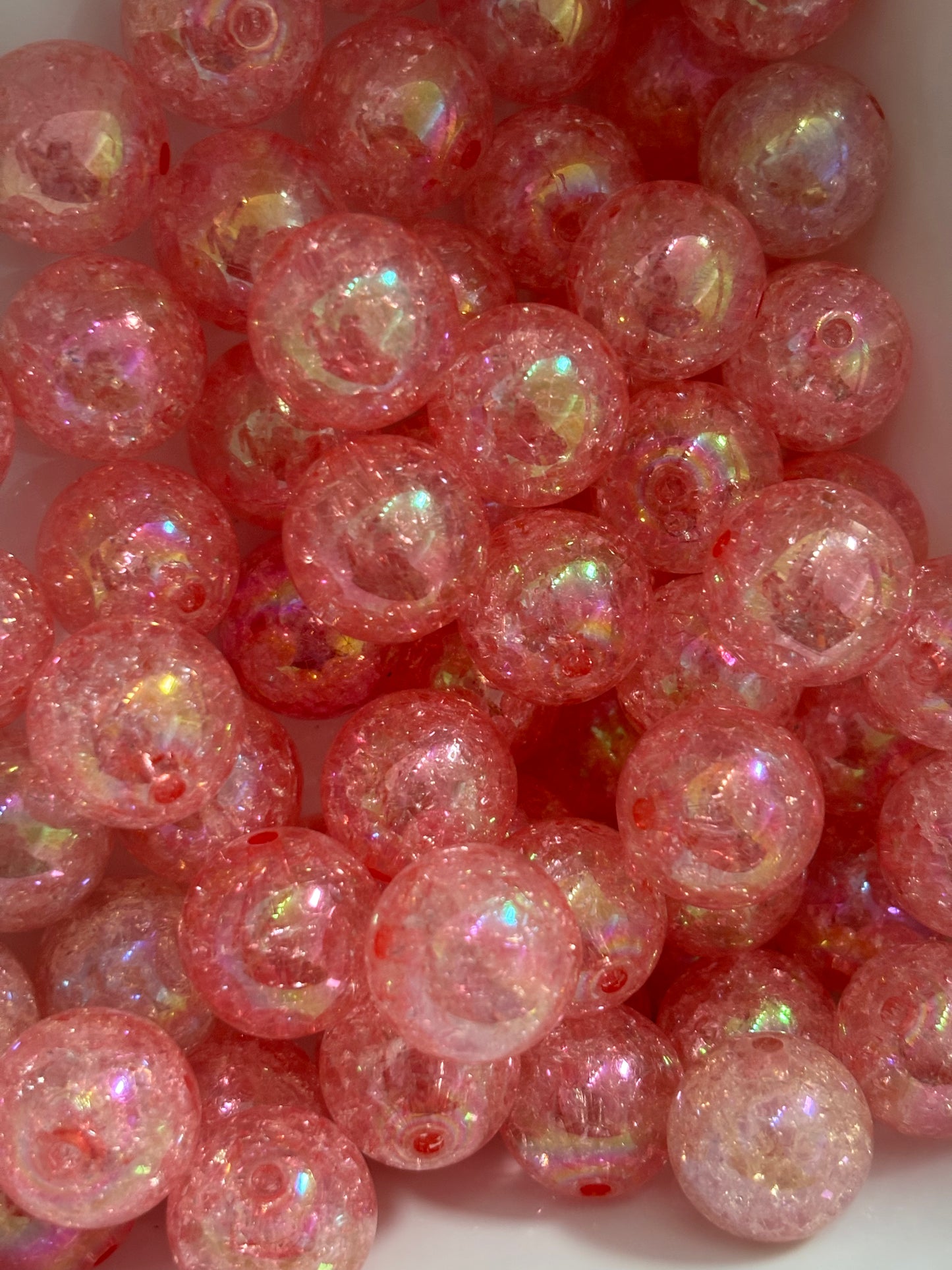 18mm Crackle Candy Bead