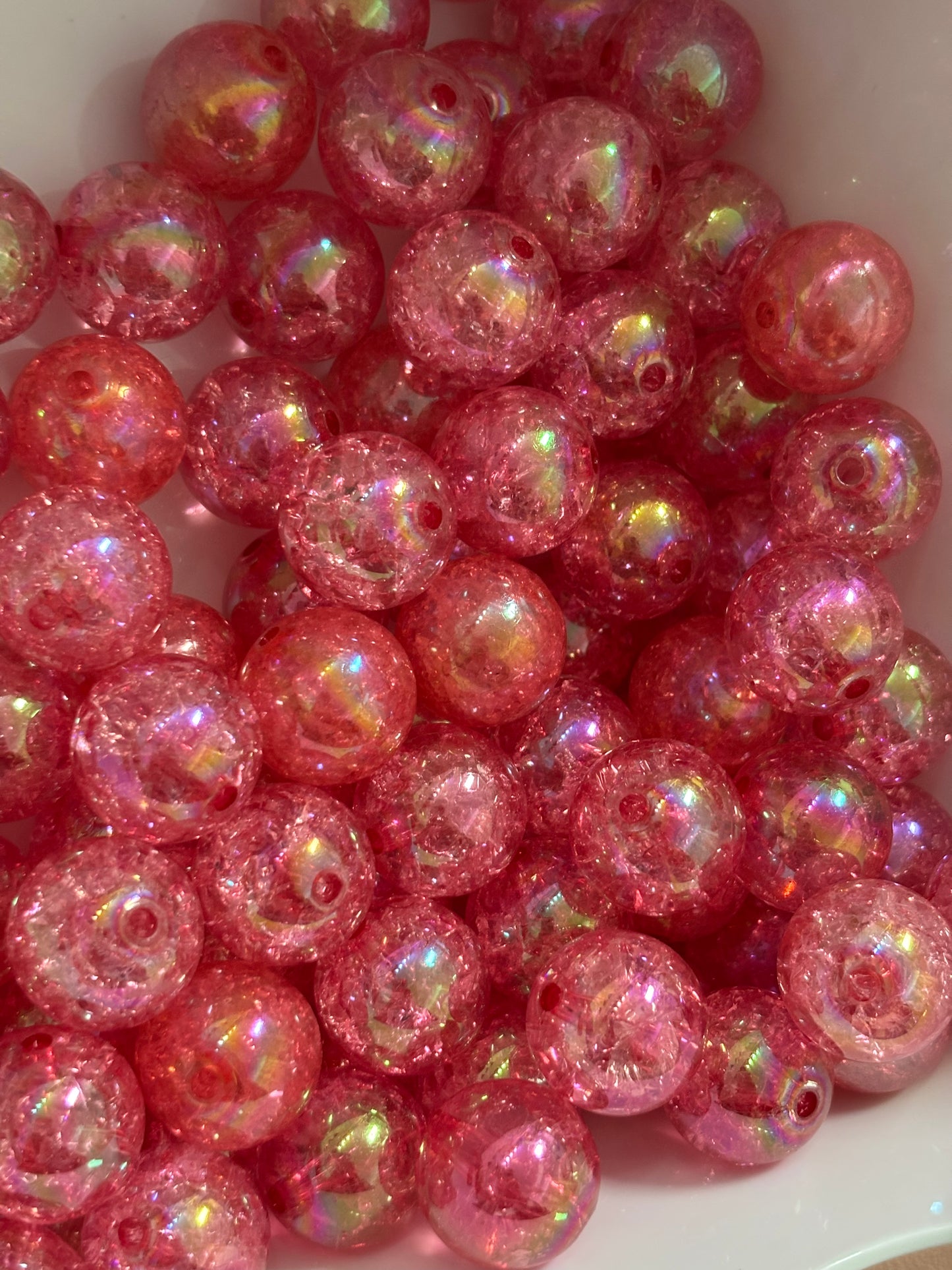 18mm Crackle Candy Bead