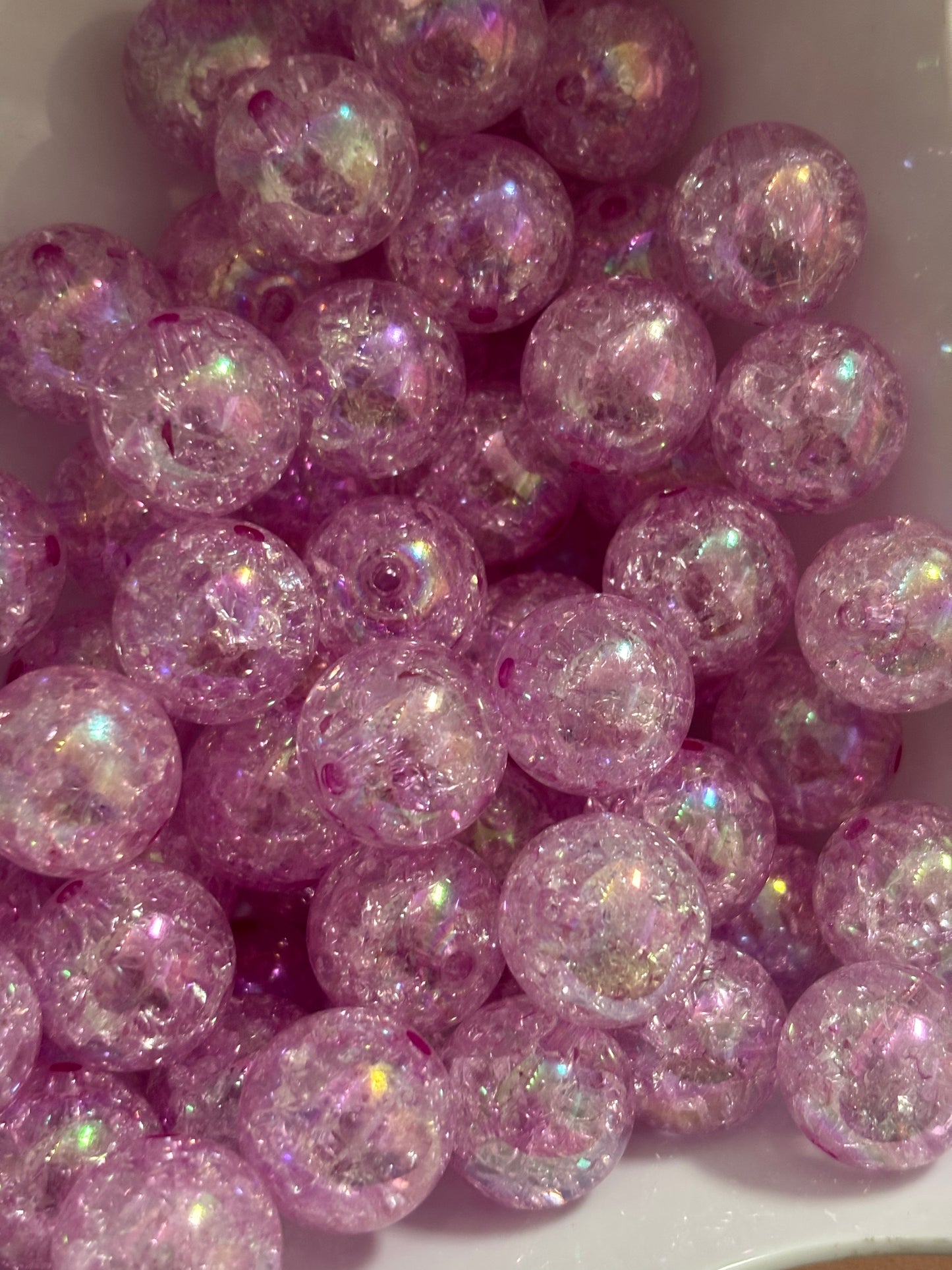 18mm Crackle Candy Bead