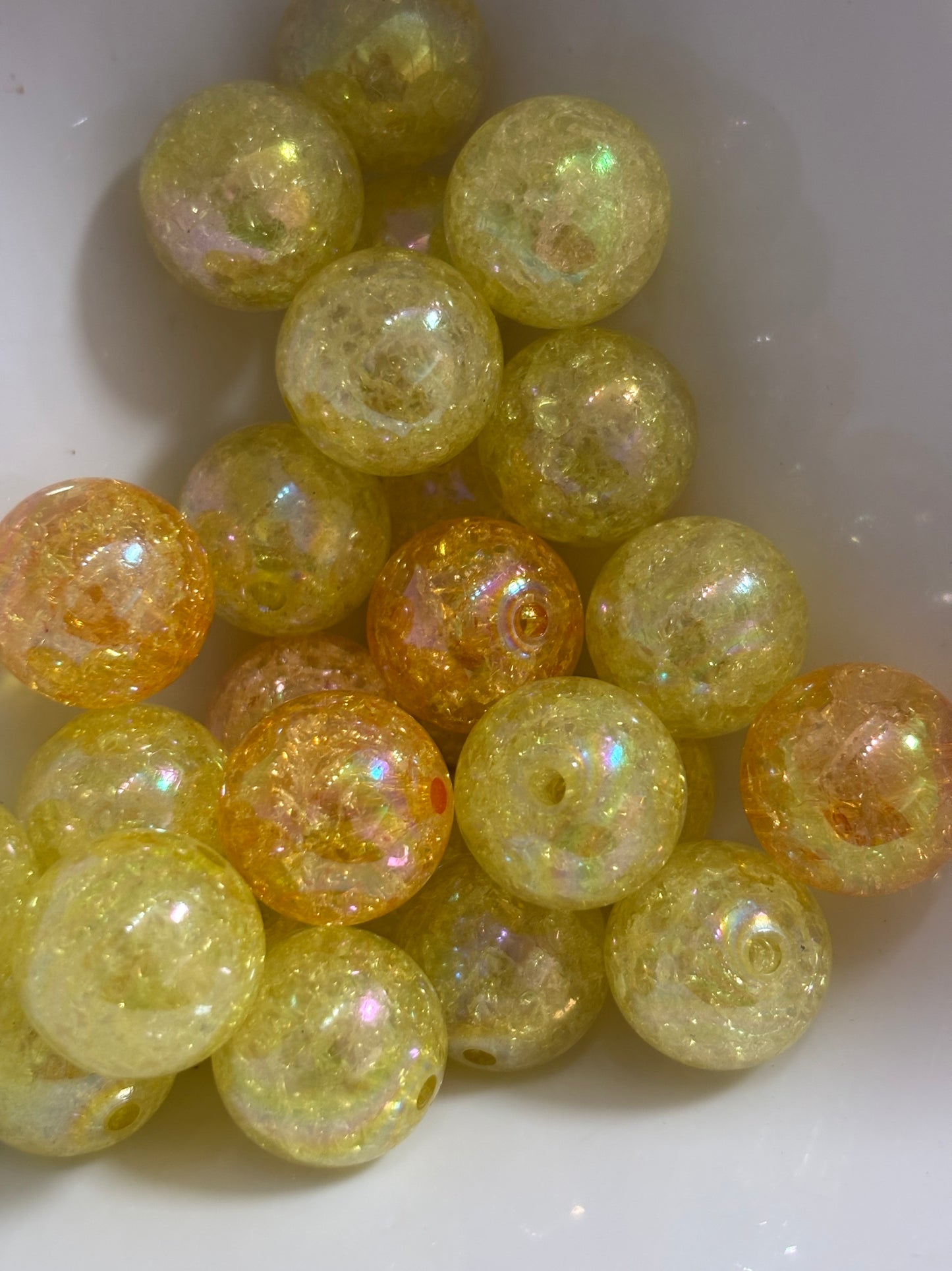 18mm Crackle Candy Bead