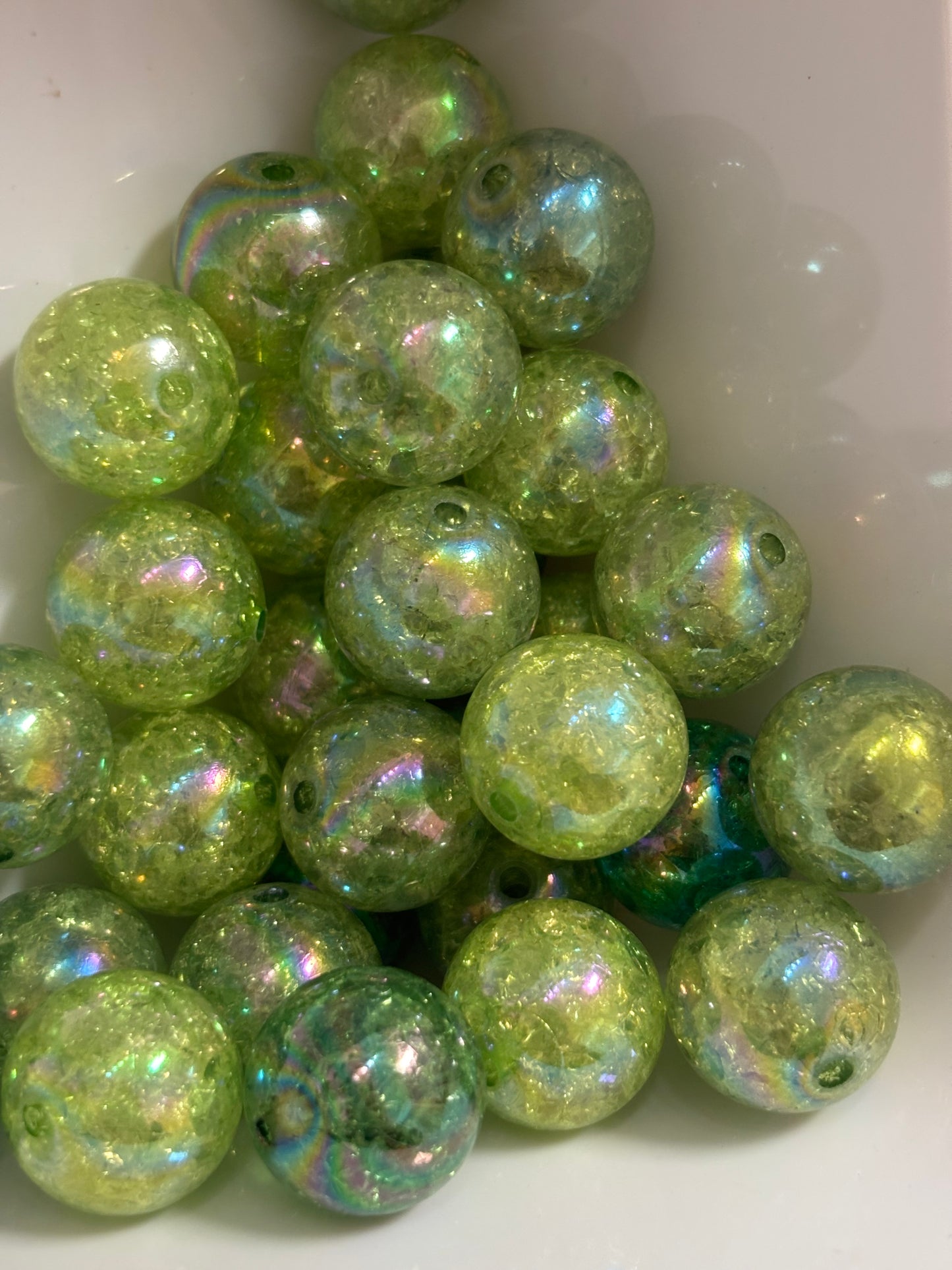 18mm Crackle Candy Bead