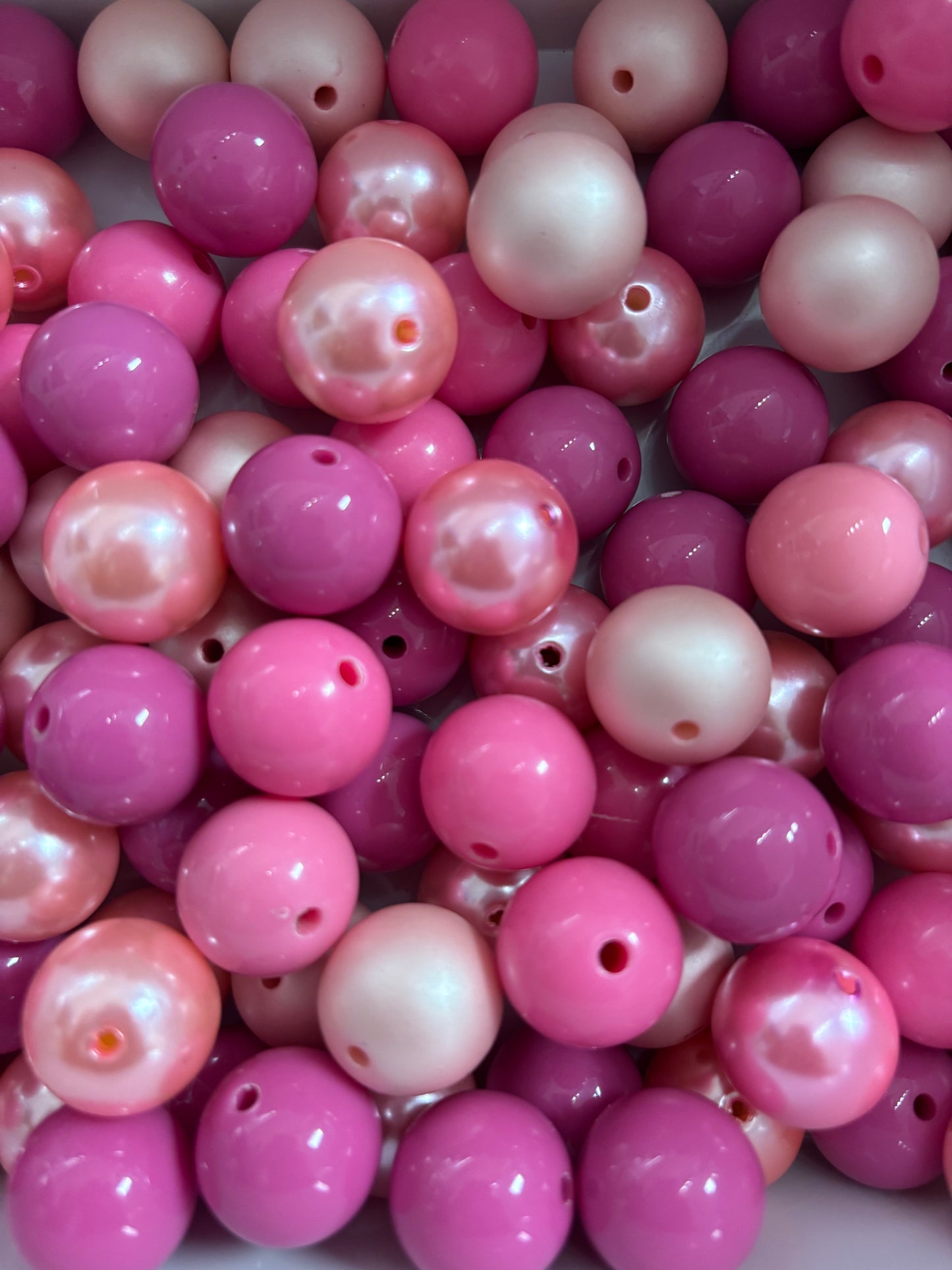18mm Bead Mix - Legally Pink