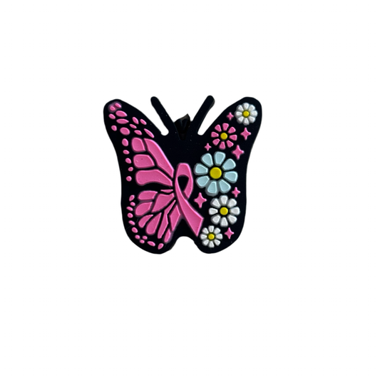 Breast Cancer Butterfly Focal Bead