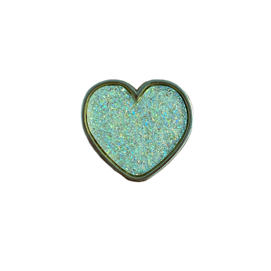 Metal Sparkle Heart Charm