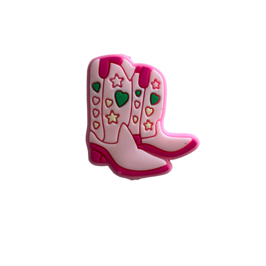 Pink Cowboy Boots Focal Bead