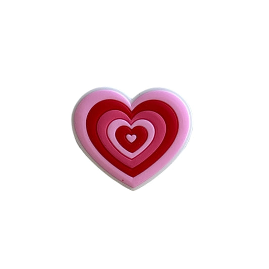 Pink and Red Heart Charm