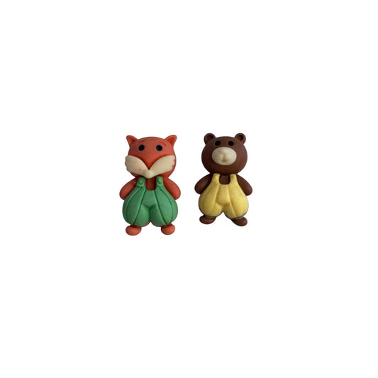 3D Fox & Bear Charm