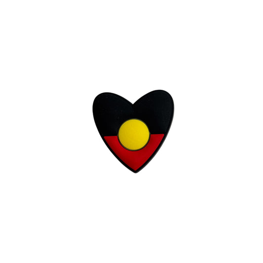 Aboriginal Flag Heart Charm