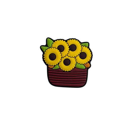 Pot of Sunflowers Charm