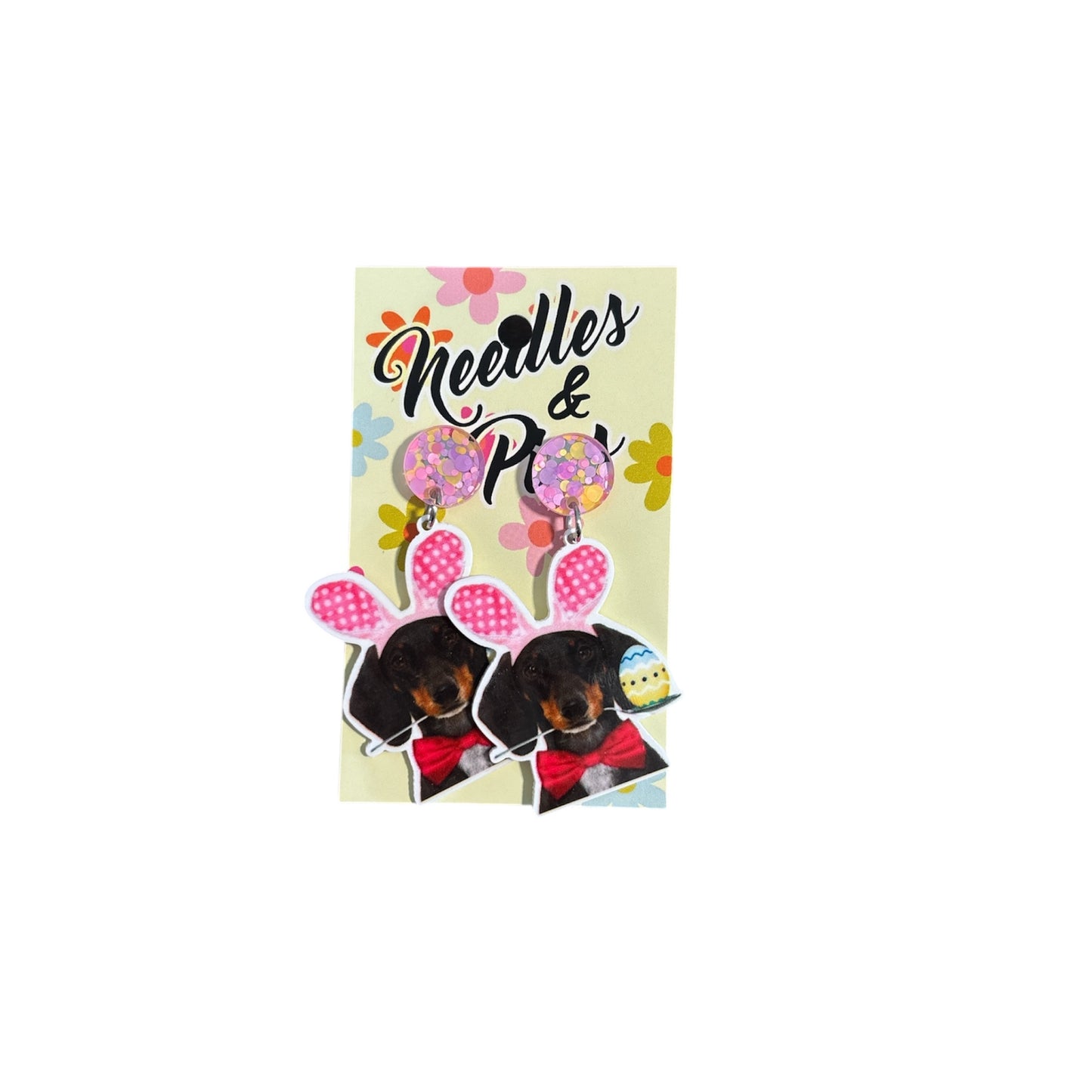 Easter Dachshund Earrings