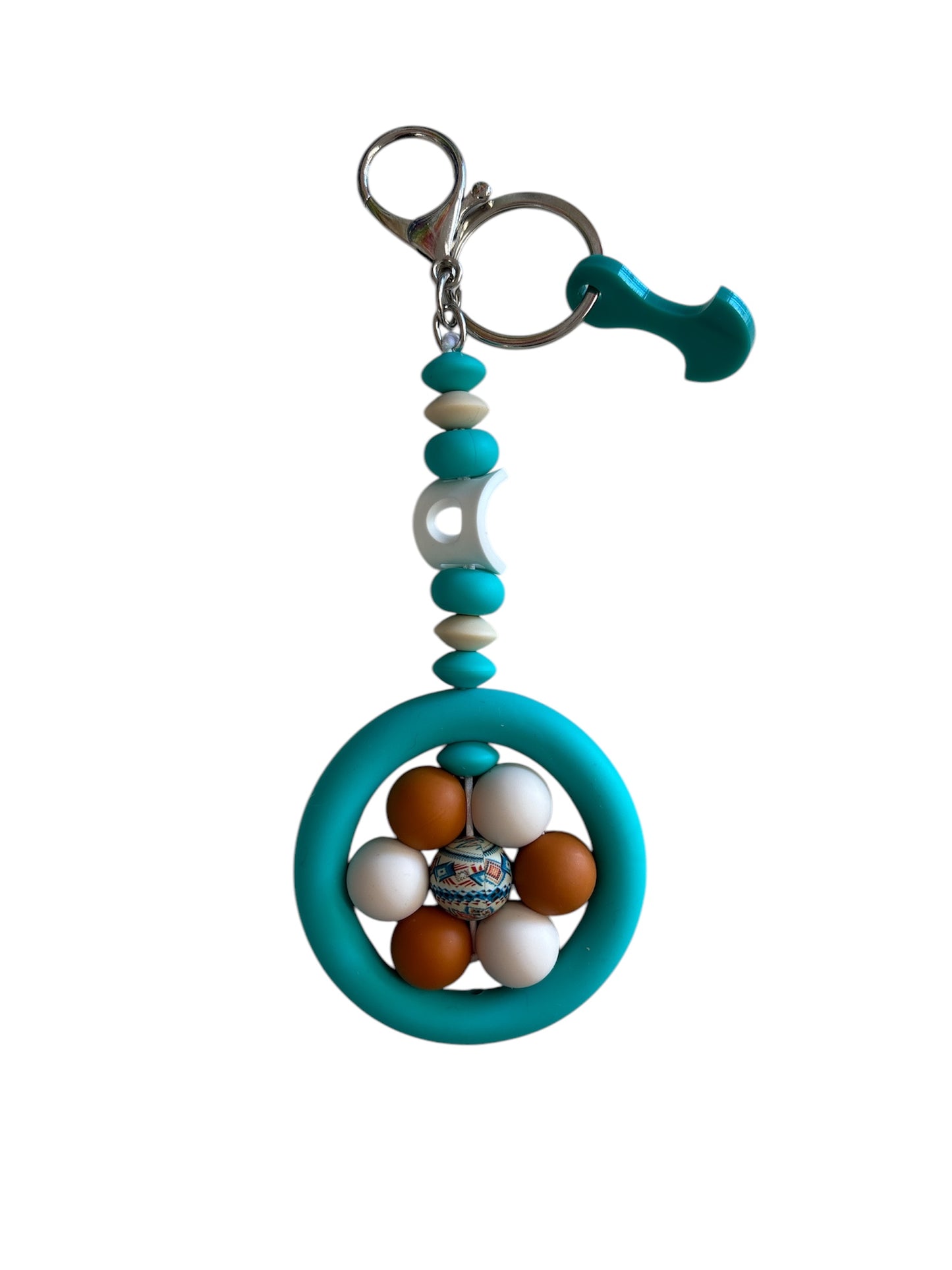 Turquoise Dream Charm Keyring (with Trolley Token)