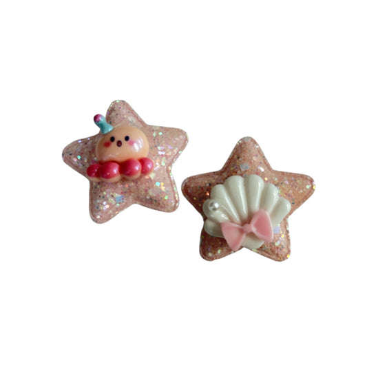 3D Glitter Star Charm