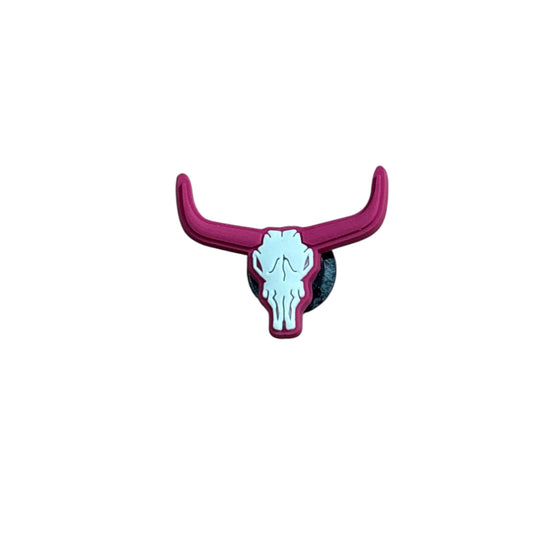 Pink Bull Skull Charm