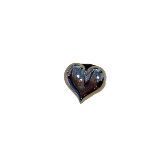 3D Silver Bow Charm